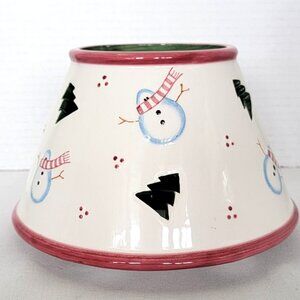 Yankee Candle Large Jar Shade Topper Snowman Tree Cut-out Holiday Christmas